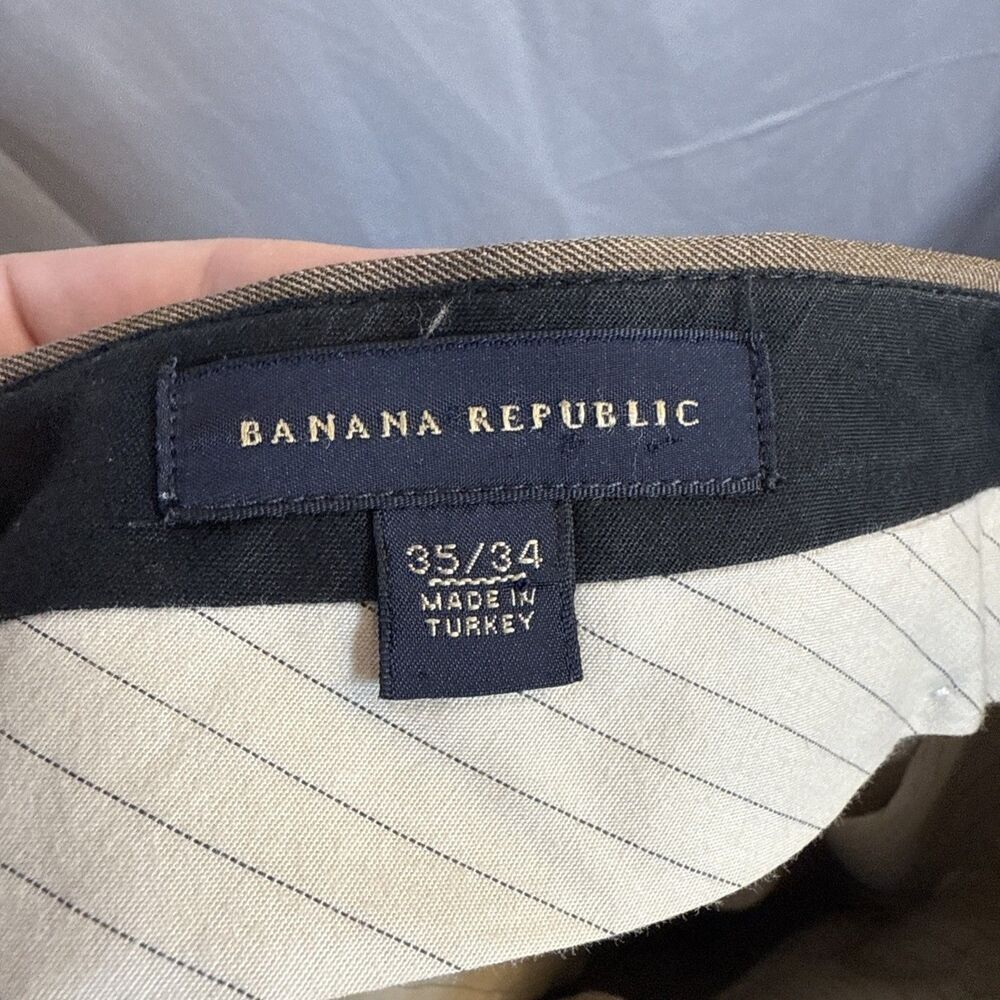 Men’s  Banana Republic Brown Dress Pants 35x34 Preowned - Picture 11 of 15